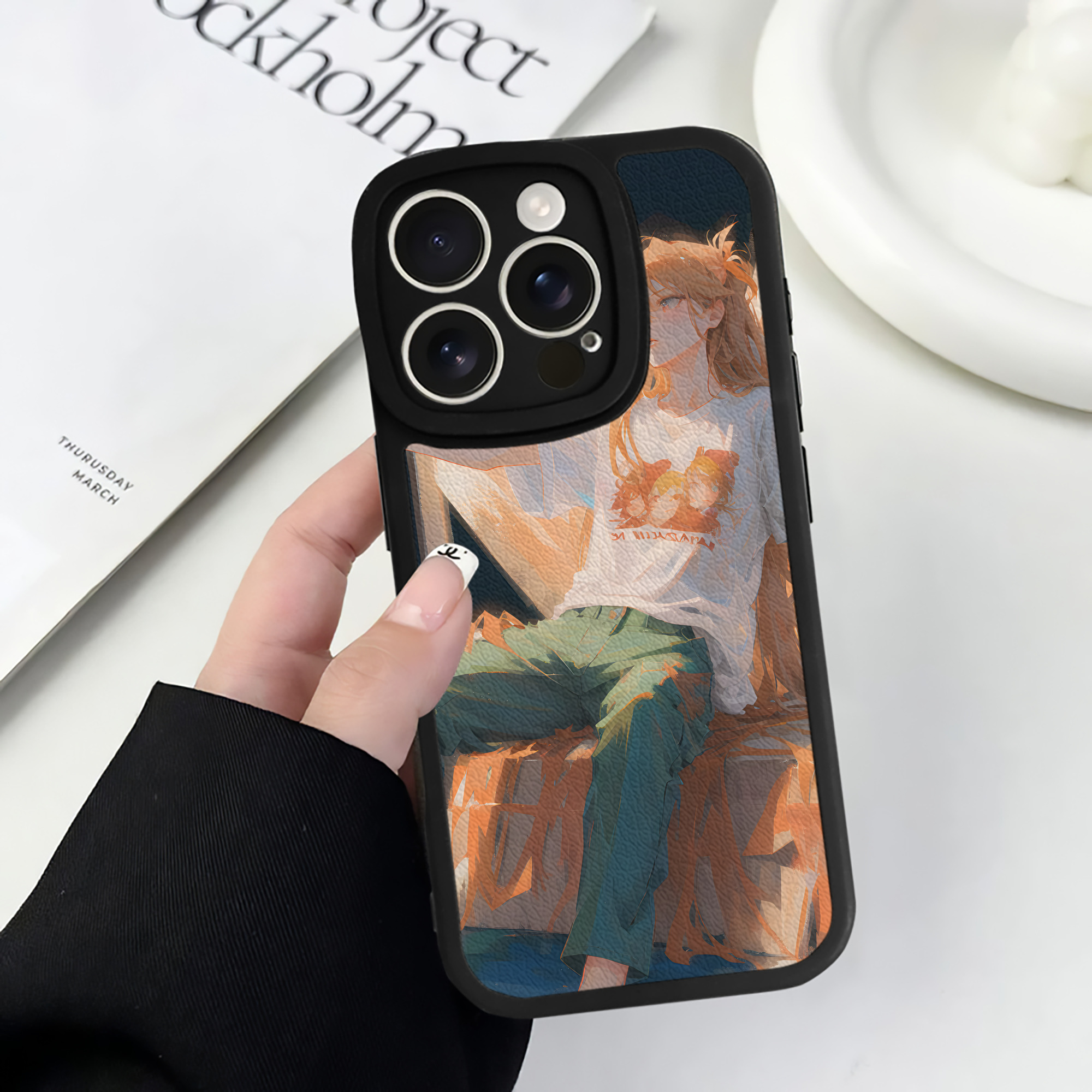 （画像用） EVA 新世紀エヴァンゲリオン 【iPhone 16シリーズ対応】シリコンスマホケース（レザー調） 材質：シリコン